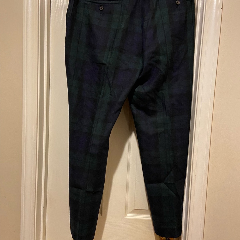 Men's Plaid Pants - Black and Green